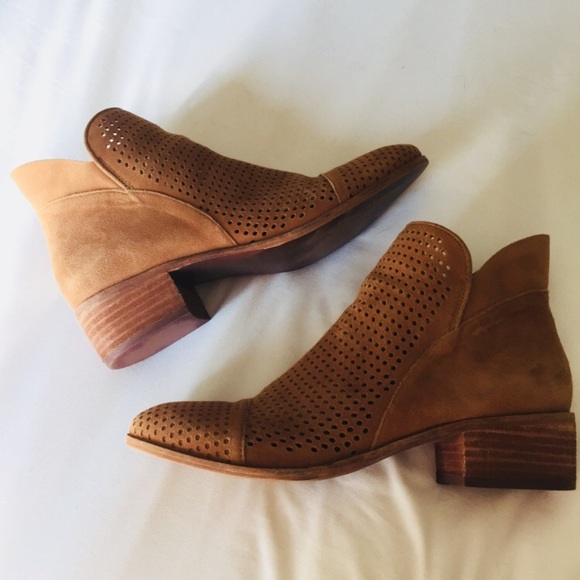 Sam Edelman Shoes - San Edelman Perforated Suede Ankle Boots